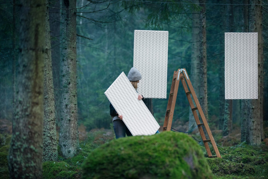 BAUX Acoustic Pulp panels in the forest